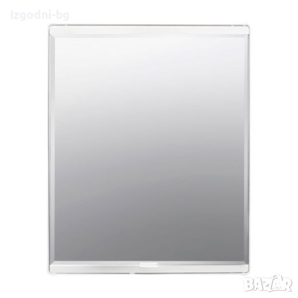 Бял шкаф за баня с огледало, снимка 1