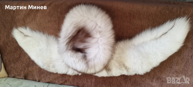 Продавам дамски кожени шапка и шал-яка, снимка 1