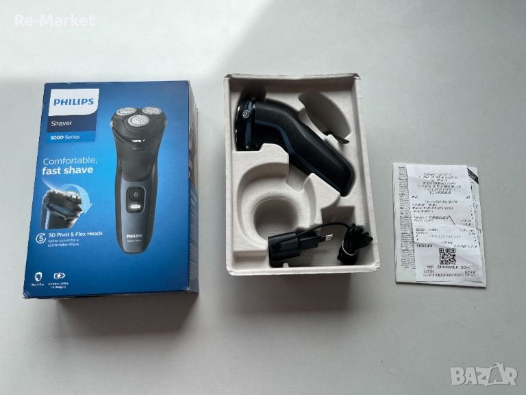 Самобръсначка Philips Shaver серия 3000 S3134/51 мокро/сухо бръснене, снимка 1