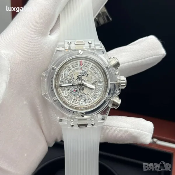 Мъжки часовник Hublot Big Bang Unico Transparent с кварцов механизъм, снимка 1