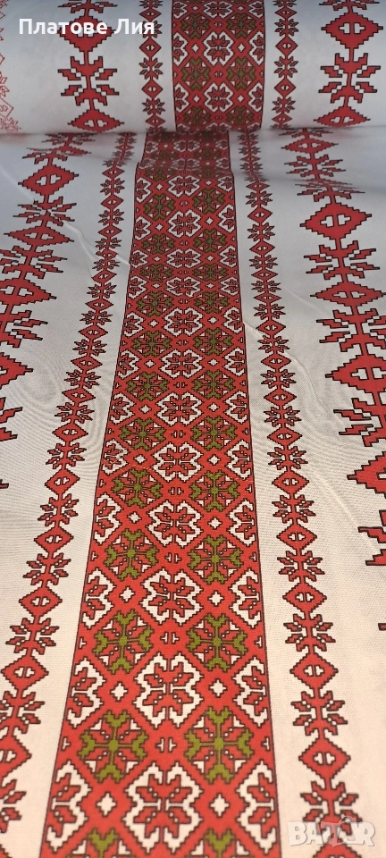 Памучен плат в битов стил щампа, снимка 1