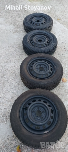 железни джанти 15" с нови зимни гуми за Мазда 5 2010г, снимка 1