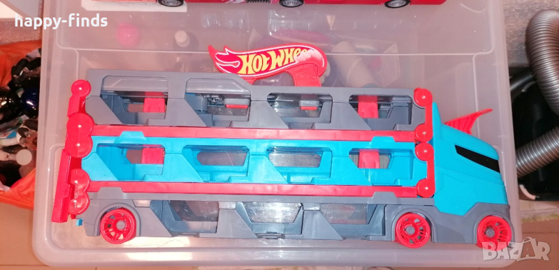 Hot Wheels Speedway Hauler™ Голям автовоз/писта с изстрелвачка, снимка 1