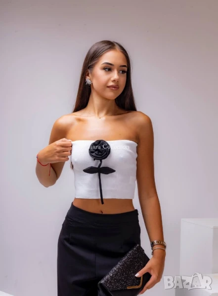 Топ с ефектна ЗД роза🌹 , снимка 1