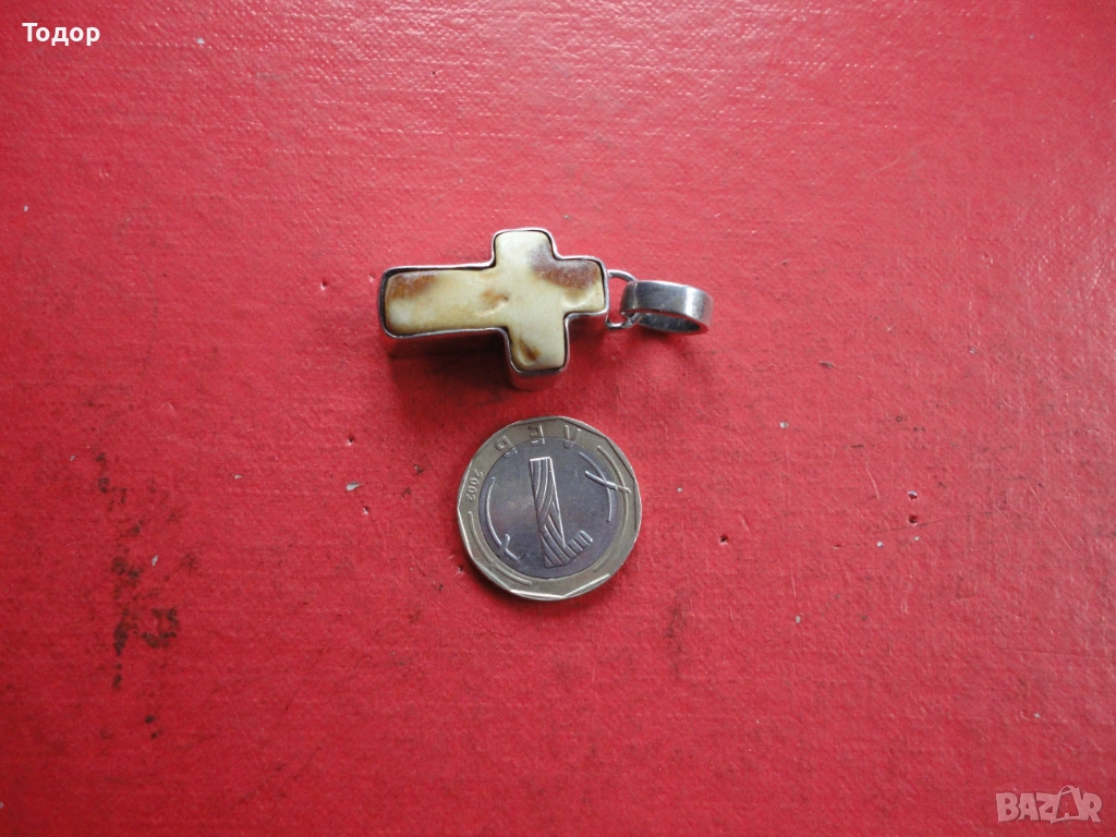 Страхотен сребърен кръст 1 , снимка 1