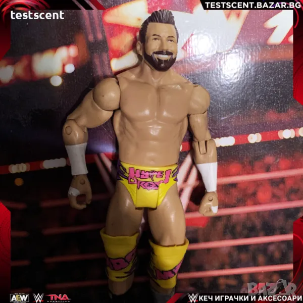 Екшън фигура WWE Zack Ryder Mattel Зак Райдър Мат Кардона figure wrestling играчка, снимка 1