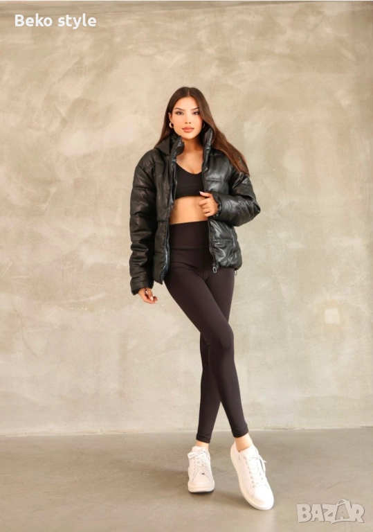 Зимно яке от еко кожа, снимка 1