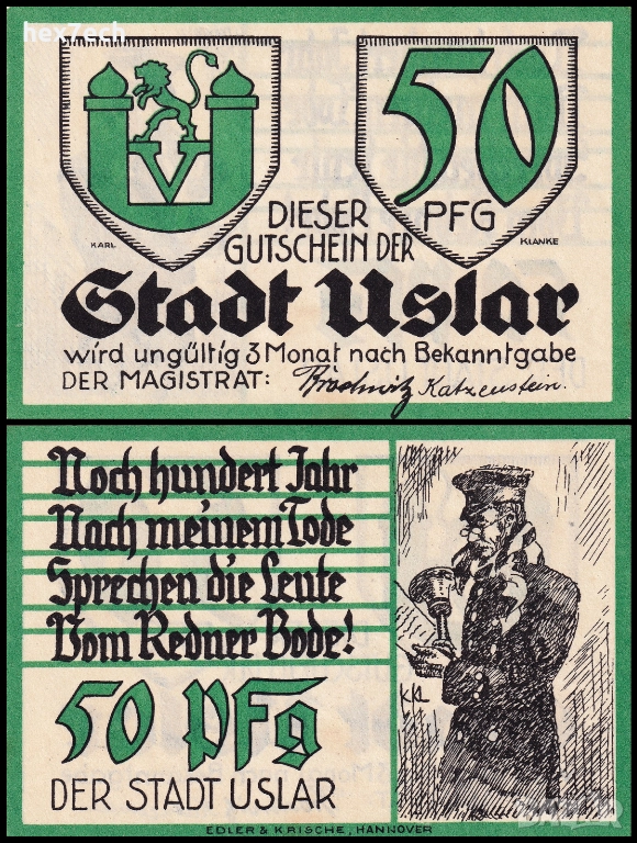 ❤️ Германия Uslar 1914-1924 50 пфенинга UNC нова ❤️, снимка 1