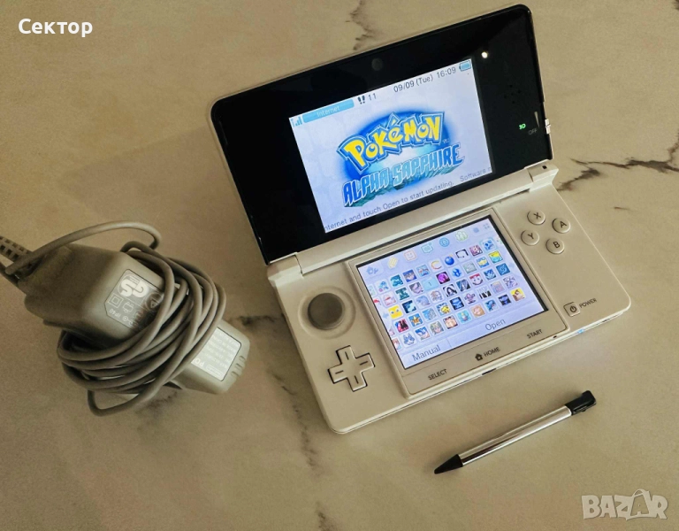 Nintendo 3DS с 55 записани игри. Хакната  Pokemon Zelda Mario, снимка 1