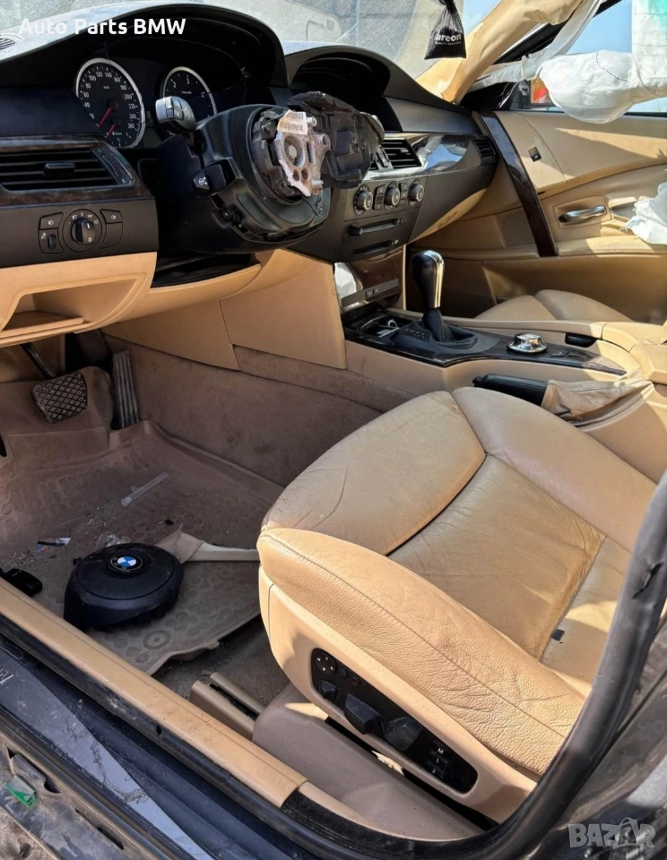 Кожен комфорт салон BMW E60 Е61 Салон БМВ Е60 E61 бежав кожен салон, снимка 1