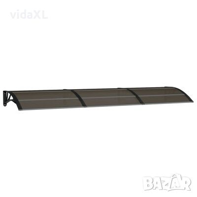 vidaXL Навес за врата, черен, 300x75 см, поликарбонат（SKU:153584, снимка 1