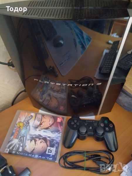 Playstation 3 Fat PS3 Хакнат с 1 контролер и 1 игра на диск, снимка 1