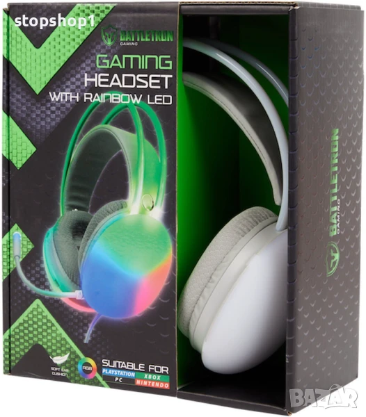 Геймърски слушалки Battletron с RGB LED, снимка 1