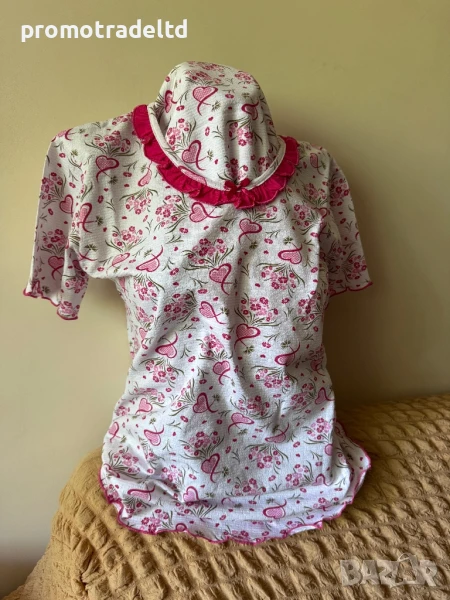 Пижама крепон къс ръкав 7/8 панталон Ареал Areal, снимка 1