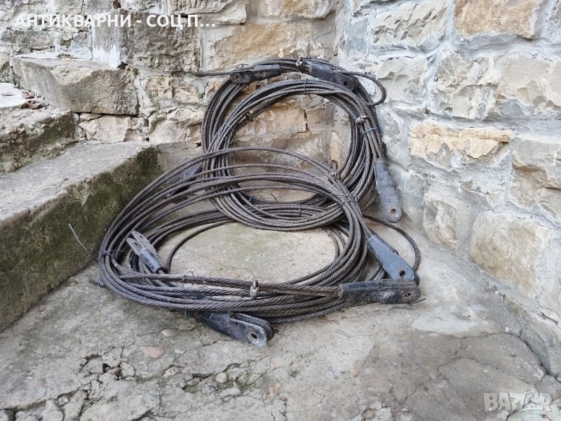 Стари Соц Телени Въжета / 4 Броя / 20 Метра Брой / 10 кг. Брой / 10мм / 50лв. Брой! , снимка 1