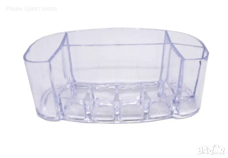 Прозрачен акрилен органайзер за козметика и четки, снимка 1