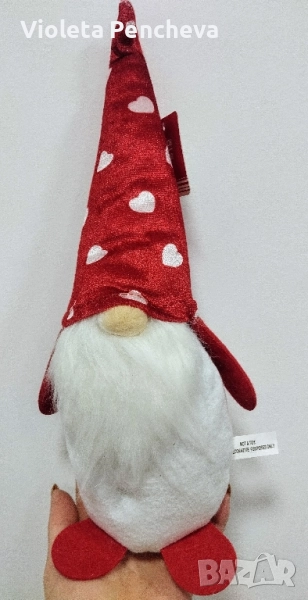 Плюшен коледен гном , снимка 1