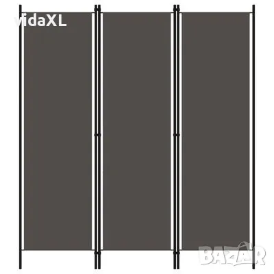 vidaXL Параван за стая, 3 панела, антрацит, 150x180 см（SKU:320717）, снимка 1