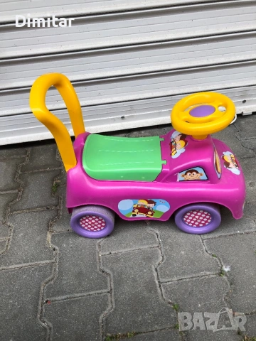 Количка за яздене и бутане Маймунка, Ride-On Monckey, 46x23x41 cm, Розова, снимка 3 - Детски велосипеди, триколки и коли - 54222574