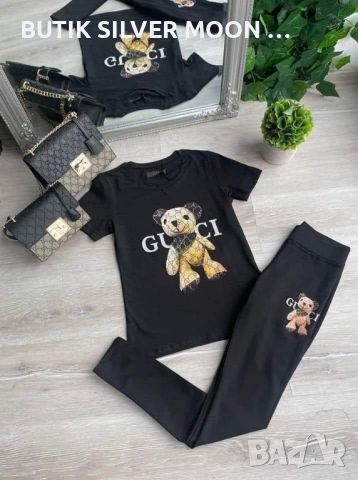 Дамски Памучен Комплект 🔥 GUCCI , снимка 1 - Комплекти - 46635032