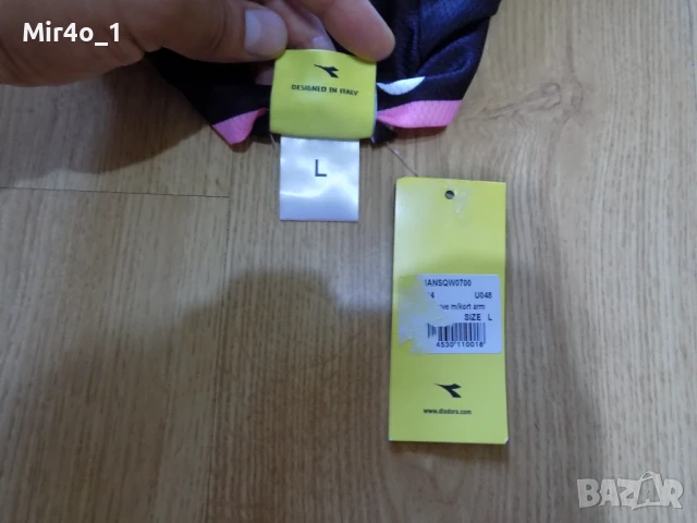 ново вело джърси diadora тениска горнище екип блуза елек шосейно колоездене оригинално мъжко L, снимка 7 - Спортни дрехи, екипи - 51403329