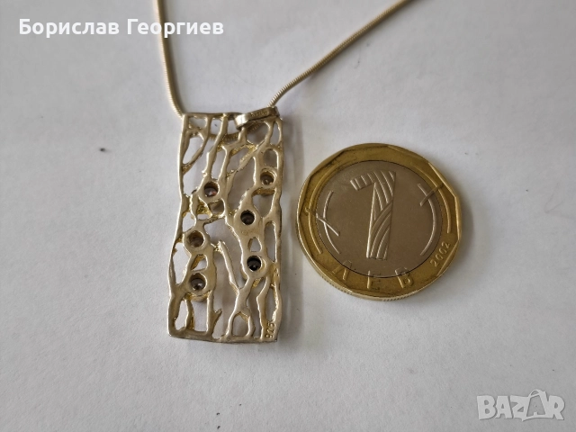 Сребърно колие 925, снимка 5 - Колиета, медальони, синджири - 52883282
