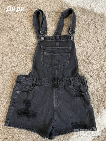 Дамски черен гащеризон  