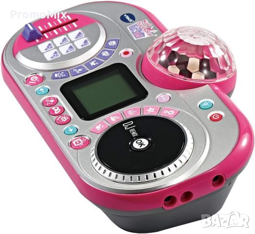 Музикално студио Vtech Kidi Superstar DJ 80-531703 Детски микрофон със стойка DJ пулт караоке музика, снимка 7 - Музикални играчки - 46682259