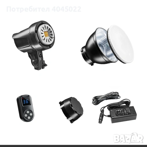 LED постоянно осветление Bi-Colour 60 W с дистанционно и аксесоари | Bowens, снимка 2 - Светкавици, студийно осветление - 53180360