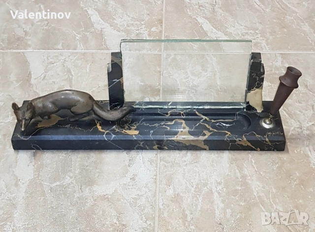 Старинна поставка за снимка и молив 