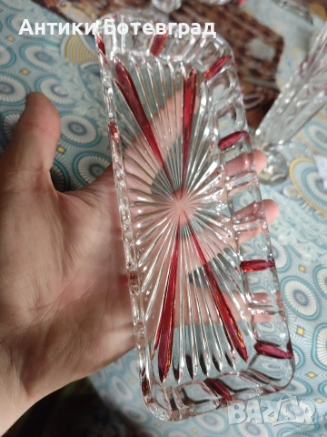 Немски оловен кристал старо производство , снимка 4 - Антикварни и старинни предмети - 53467162