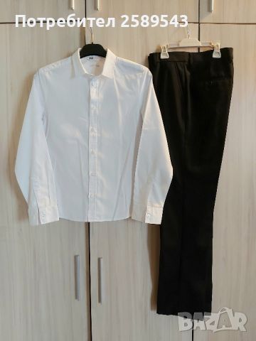 Бяла риза и черен панталон , снимка 1