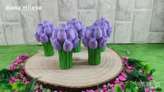 Лалета от гипсокерамика!!, снимка 9 - Декорация за дома - 53053612
