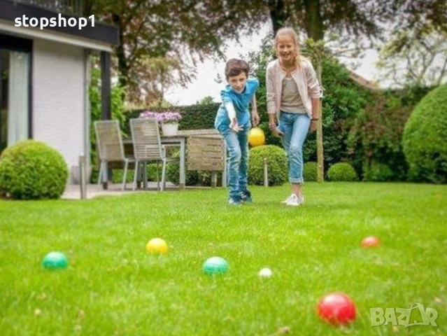 Топки за френската игра BOULE PETANQUE BULE комплект от 8 топки за петанк за пикник, снимка 4 - Образователни игри - 53326673