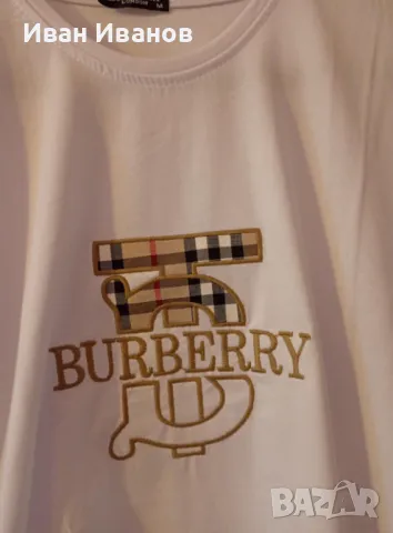 Чисто нова оригинална дамска тениска Burberry - размер M, снимка 2 - Тениски - 46973459