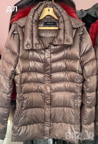 Зимно олекотено яке Carla F с естествен пух, снимка 5 - Якета - 52959459
