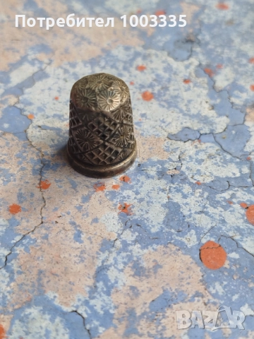 Стар сребърен напръстник , снимка 4 - Антикварни и старинни предмети - 51485483