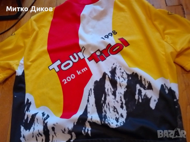 Маркова колоездачна тениска винтидж Швейцария Тур Тирол 1998г.размер Л, снимка 2 - Велосипеди - 53697061