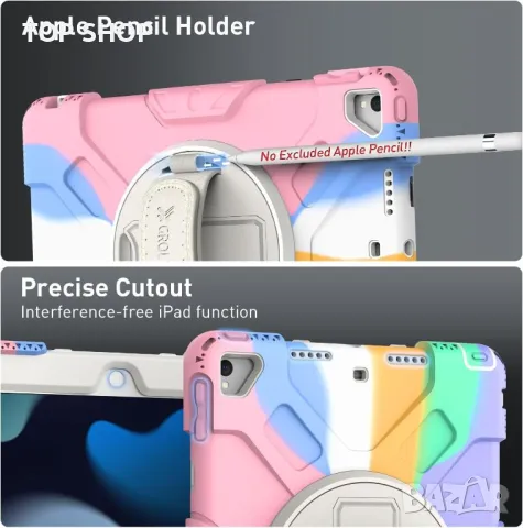 Калъф GROLEOA за iPad 9-то/8-мо/7-мо поколение 10.2" 2021/2020/2019, снимка 6 - Таблети - 49335583