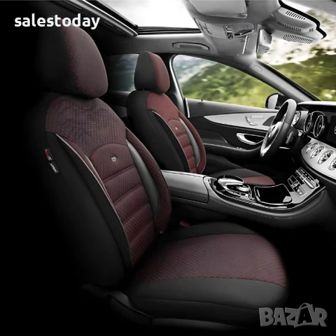 Тапицерия за кола, съвместими със странични AirBag въглавници, бордо, снимка 3 - Аксесоари и консумативи - 51215571