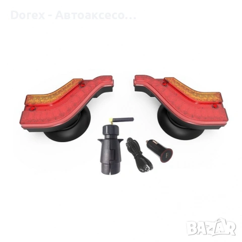 Комплект безжични преносими LED стопове с магнит и вендуза 12V - FLYEAGLE дизайн