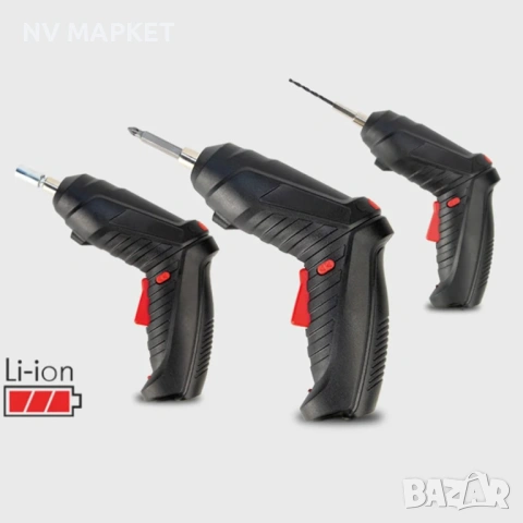 Акумулаторна електрическа бормашина 47 части в комплект с куфар, снимка 5 - Бормашини - 53851018