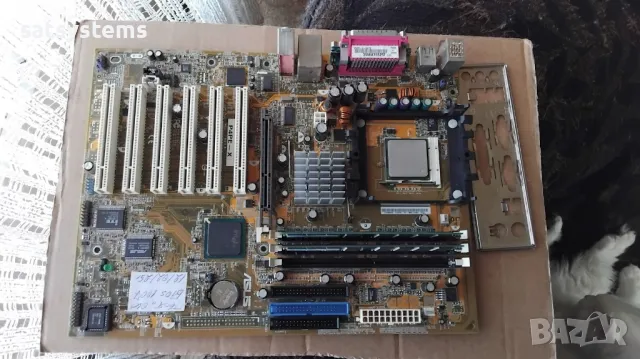 Дънна платка Asus P4PE-X Socket 478 CPU+FAN+RAM, снимка 4 - Дънни платки - 49087975