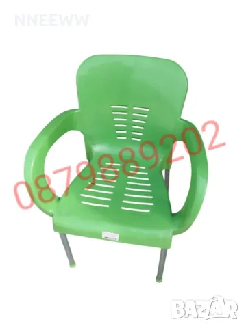 Градински стол с метални крака , снимка 3 - Градински мебели, декорация  - 49781017