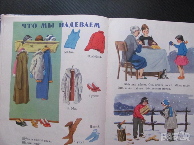 Русский язык в картинках Руски език в картинки семейство животни говорене четене писане дрехи градин, снимка 3 - Учебници, учебни тетрадки - 53563377