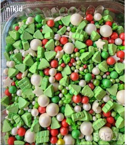 различни Захарни поръски микс перли перлички сърца бонбони захарна поръска sprinkles ядивни, снимка 5 - Други - 37065493