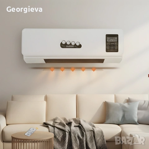 Стенен PTC отоплител и вентилатор LX-333 – 1800W, дистанционно управление и таймер, снимка 17 - Друга електроника - 53558439