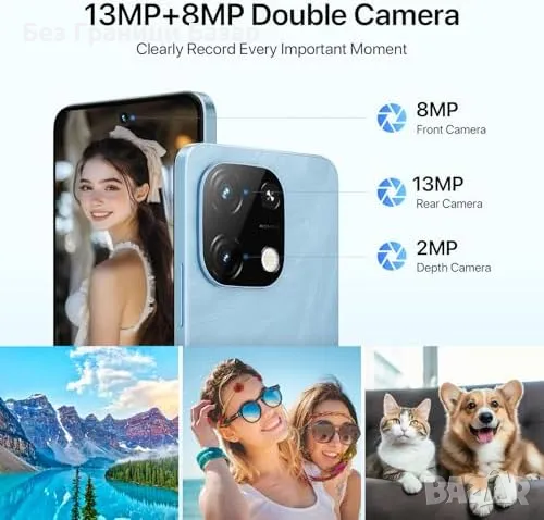 Нов UMIDIGI Note 100A 4G Телефон 5000mAh 13MP Камера 8GB RAM Смартфон, снимка 5 - Други - 49280373