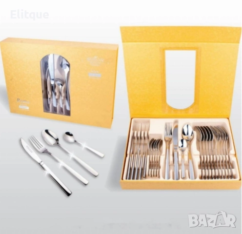 Комплект прибори за хранене Bohmann, Неръждаема стомана, 24 бр., Инокс