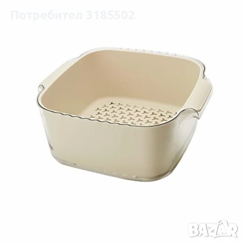 Многофункционална купа с гевгир 4 в 1 – за измиване, отцеждане и съхранение